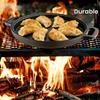 Multi-Purpose Cast Iron Frying Pan Lightweight Round Griddle for Home Kitchen Non-Stick Skillet for Stove & Outdoor Cooking Pans