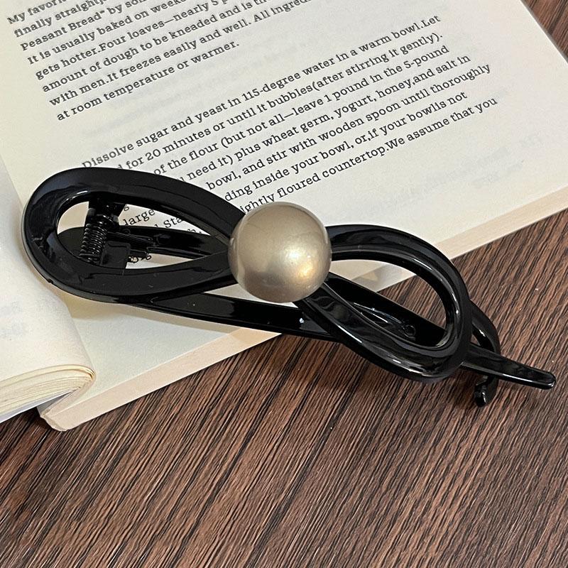 Элегантный искусственный жемчуг бабочка бант заколка для волос зажим винтажный пластиковый заколка-заколка акула зажим для женщин головной убор античная латунь