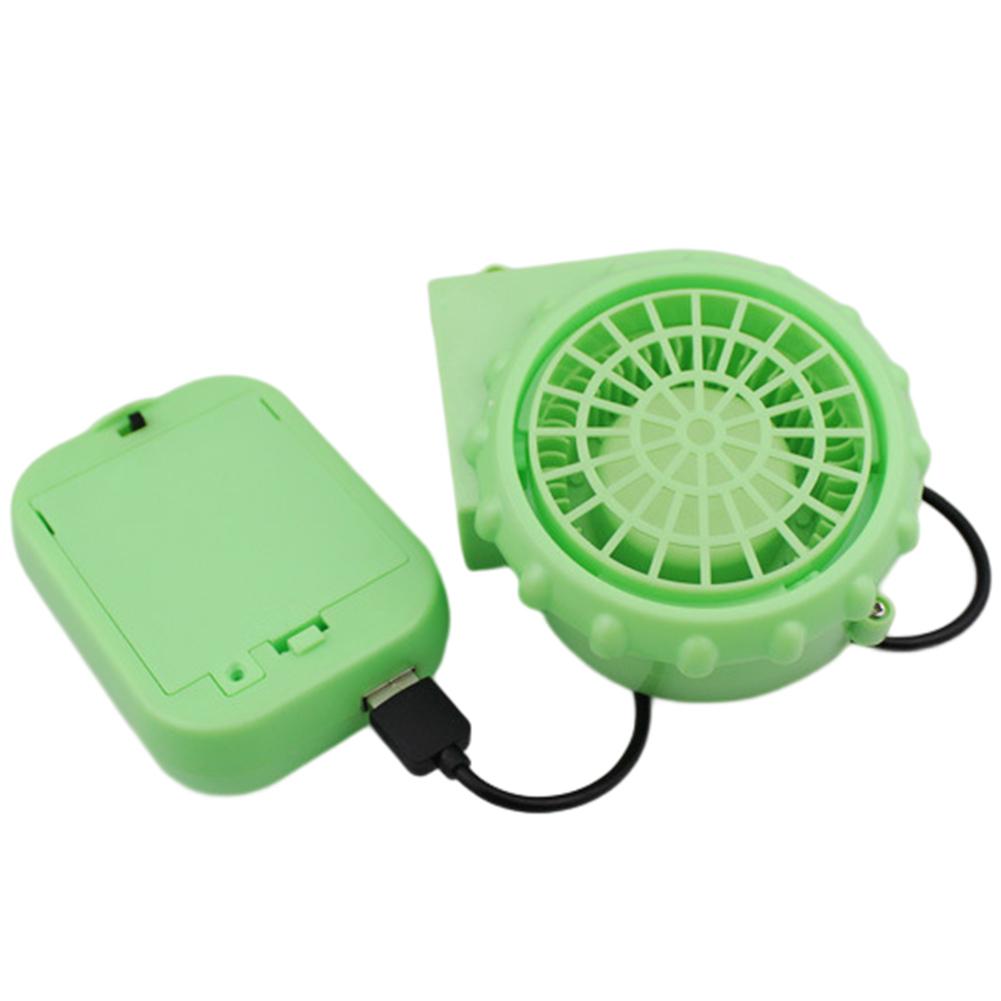 Nový elektrický mini ventilátor s nízkou hlučností a pouzdrem na baterii, USB vzduchové čerpadlo pro nafukovací hračku, kostým pro panenku