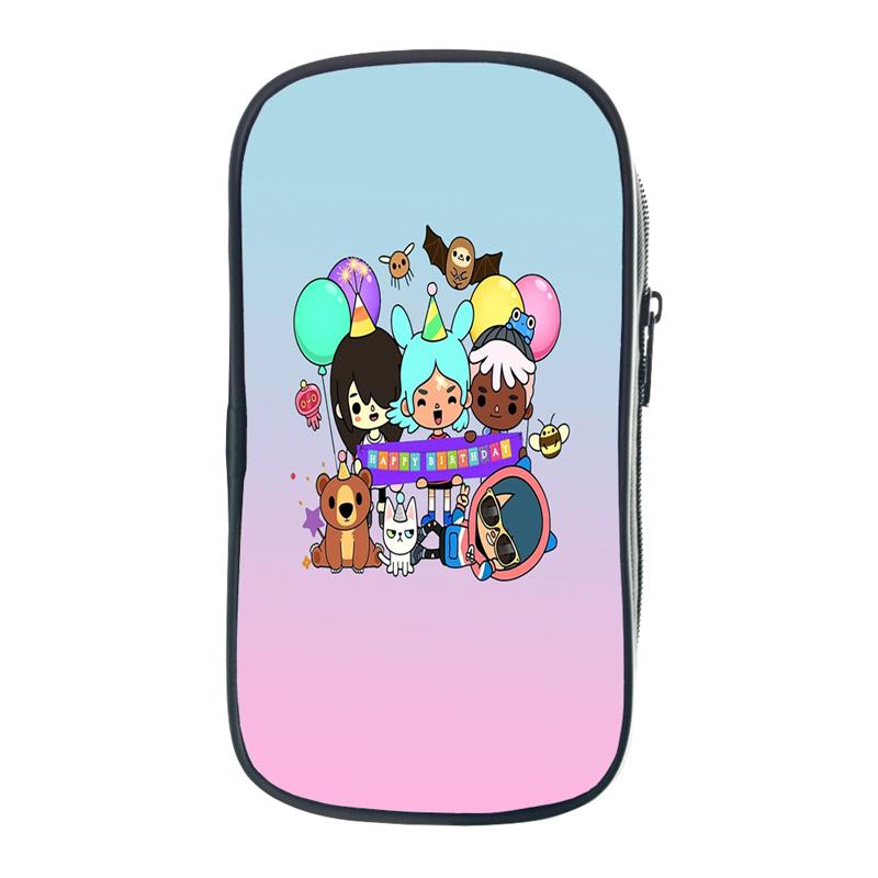 Toca Life World Pencil Case Gift Kids Boys Students Pencil Box Storage Pen Bag School Supplies Stationery Box