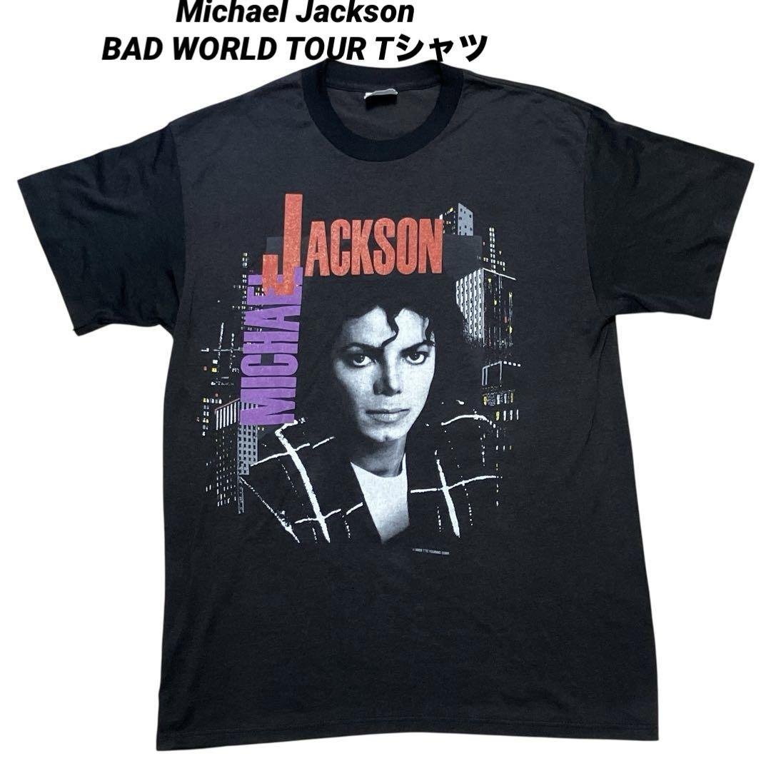 

[USED] Vintage Michael Jackson BAD WORLD TOUR T-shirt, size L