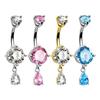 Modern Belly Piercing Jewelry Ergonomic Body Jewelry Multiple Color Option Stainless Steel Texture for Day Night Wear