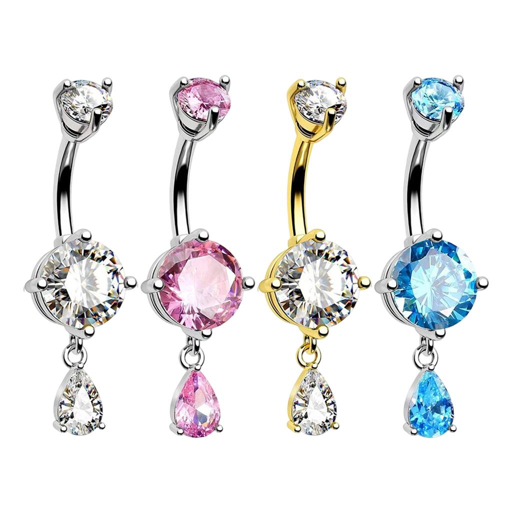 Modern Belly Piercing Jewelry Ergonomic Body Jewelry Multiple Color Option Stainless Steel Texture for Day Night Wear
