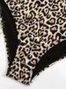 Women's 2025 Sexy Leopard Print High Waist Backless Swimsuit