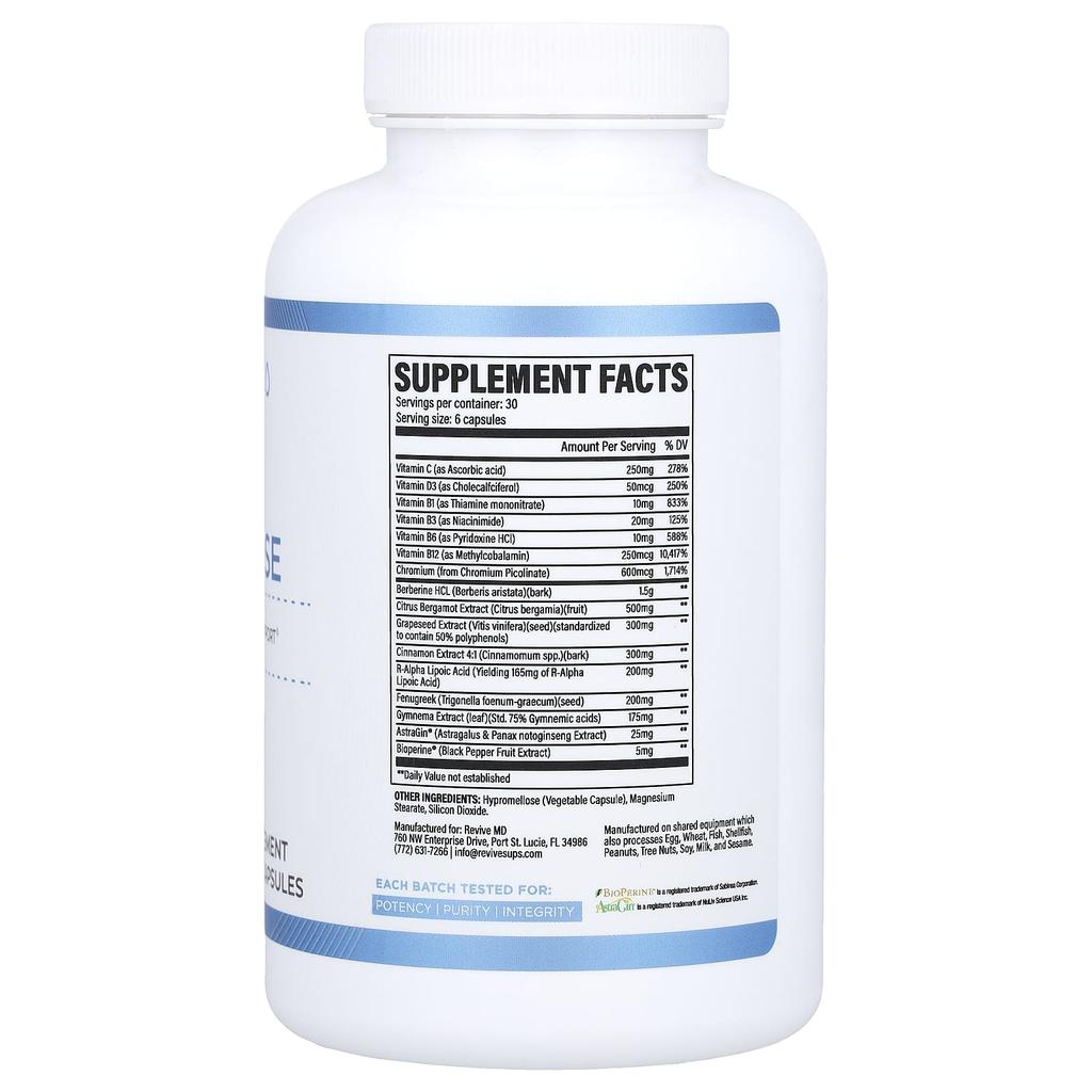 Glucose, Veggie Capsules 180