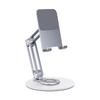 Foldable Phone Holder with 360° Rotating Base Portable Mobile Phone Holder Metal Phone Bracket Office Desk Accessories