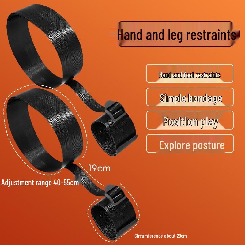 Bondage Door Restraint Strap and Handcuffs Set