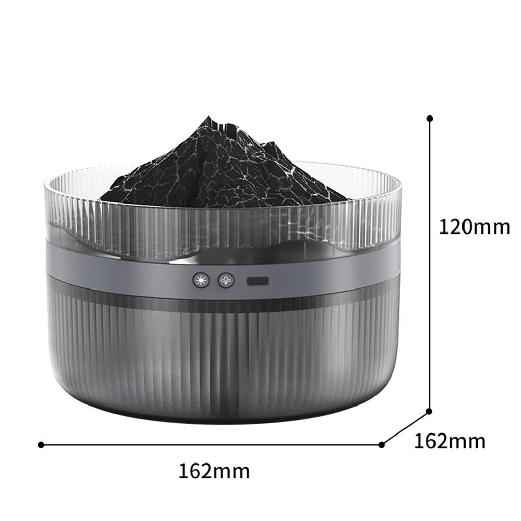 2L Volcano Aromatherapy Diffuser Multi-function Flame Humidifier Large Capacity Large Mist Diffuser
