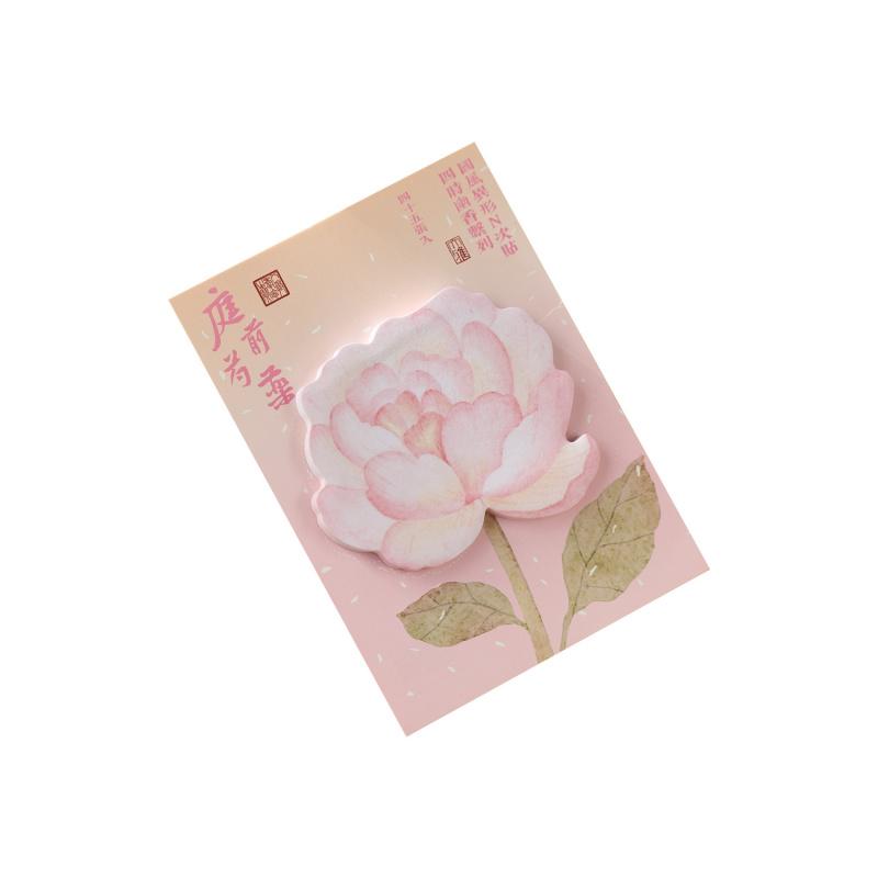 45 Sheets Chinese Style Lotus Sticky Notes Reusable N Times Stickers Ink Wash Design Student Stationery For Journal