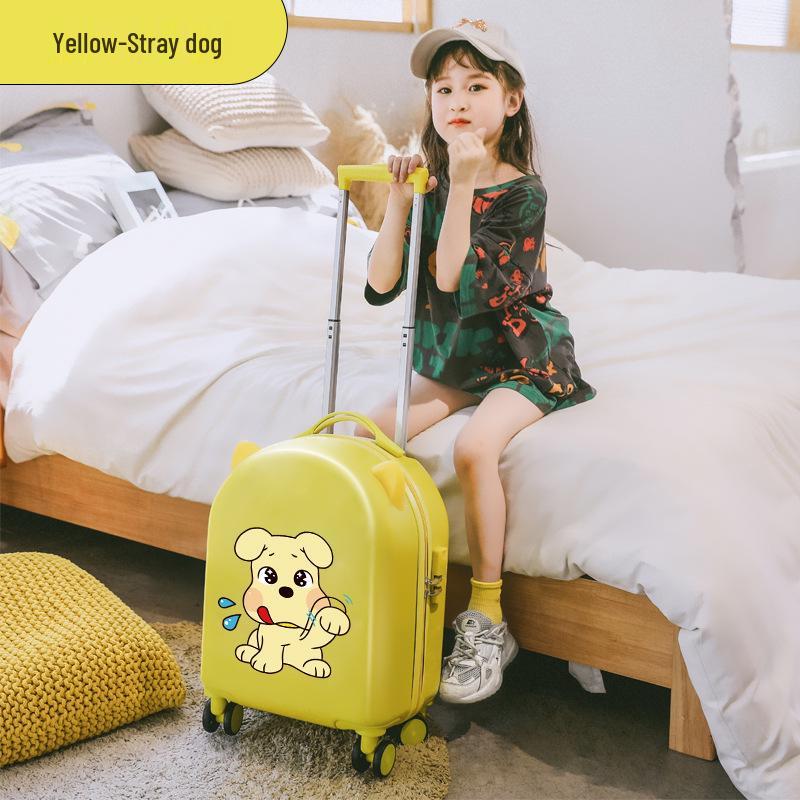 18-Inch Kids' Cartoon Trolley Suitcase with Combination Lock – Ideal Cabin Luggage for Boys and Girls