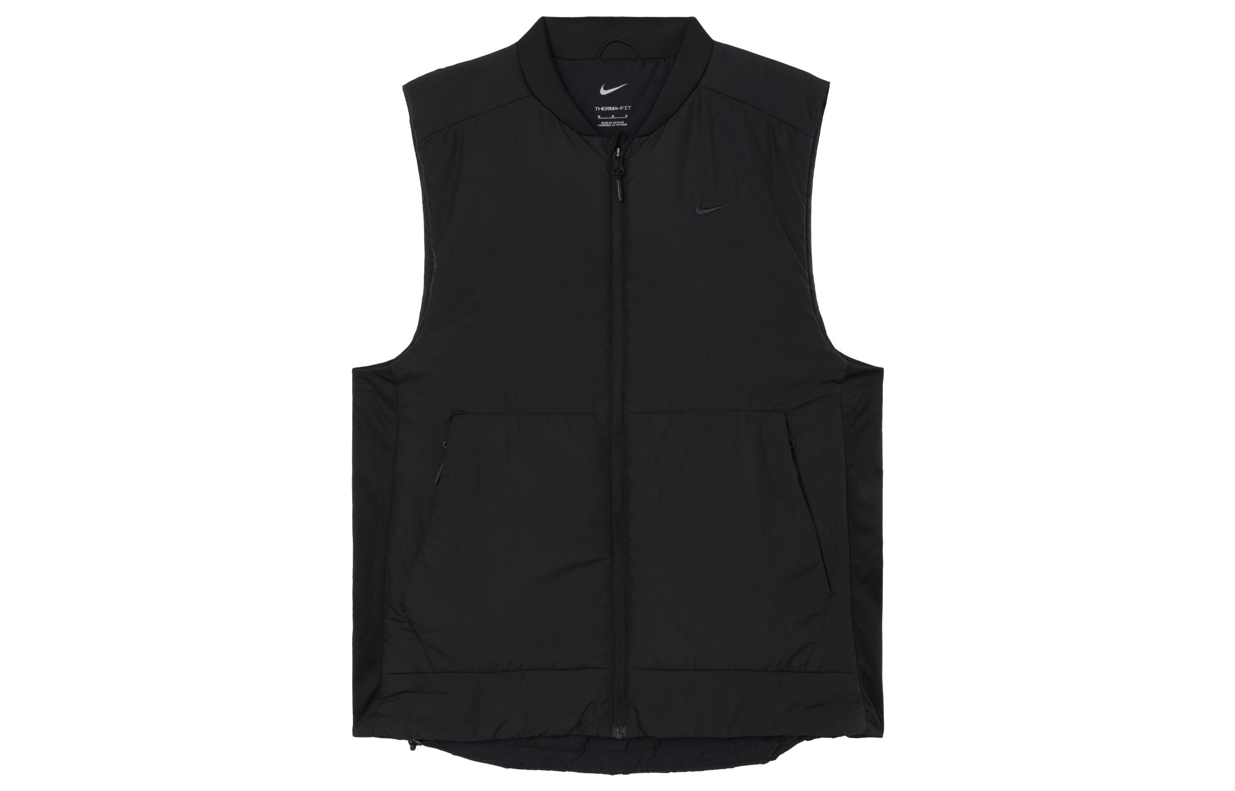 Nike Therma Vests Men s Black Baseball Collar Moderate Other FB7554-010 XL