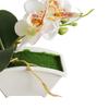 Butterfly Orchid Flower Home Office Decor with Flowerpot