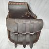 Beautiful Western Leather Plain Saddle Bag with Steel Hardware for Horse.