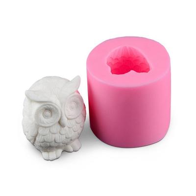 3D Owl Shape Cake Decorating Fondant Silicone Mold Chocolate Soap Moulds KTY