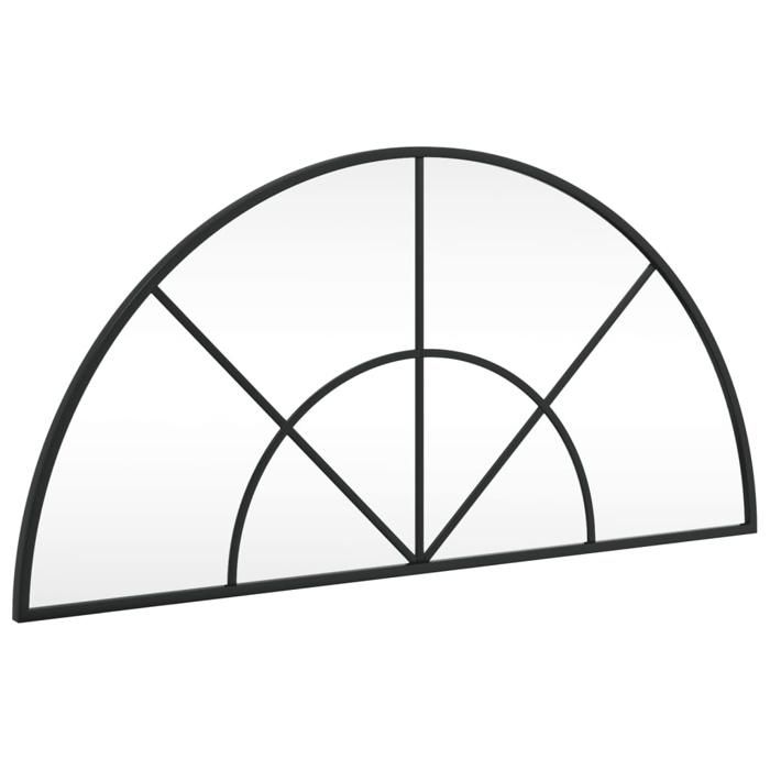 VidaXL Wall Mirror Black 80x40 Cm Arch Iron 358651