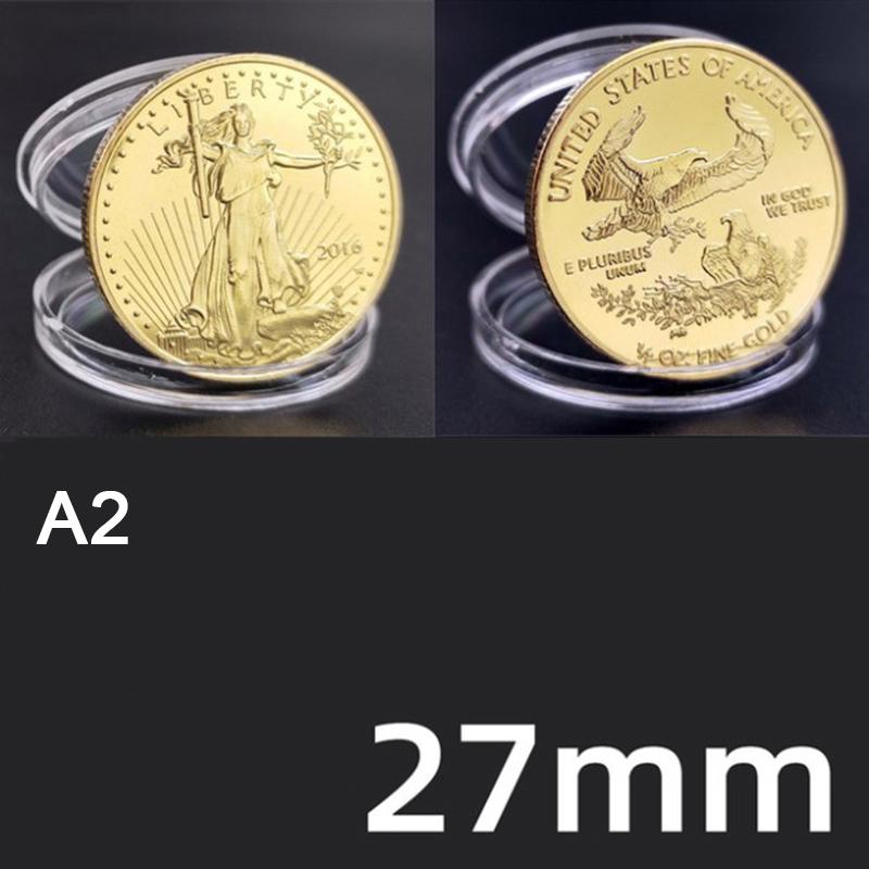 American Liberty Goddess Of Freedom Medal Gold Plated Commemorative Coin