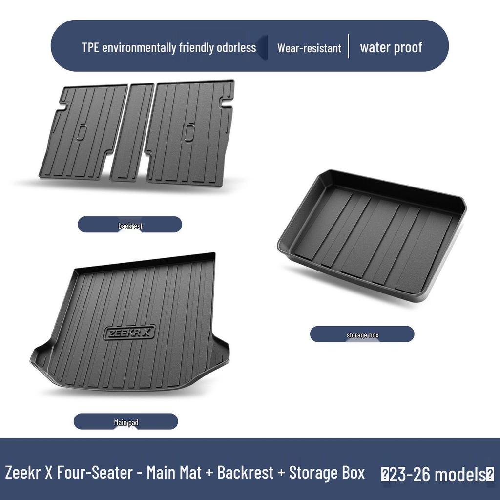 Zeekr X 2026 Model TPE Trunk Mat - Interior Accessories & Decorative Tail Box Mat