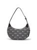 Mlb Classic Monogram Vintage Denim Hobo Bag Ny (Charcoal Grey)