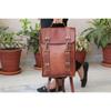 Goat Leather Backpack Shoulder Bag 13 In Laptop Rucksack Office School Handbags
