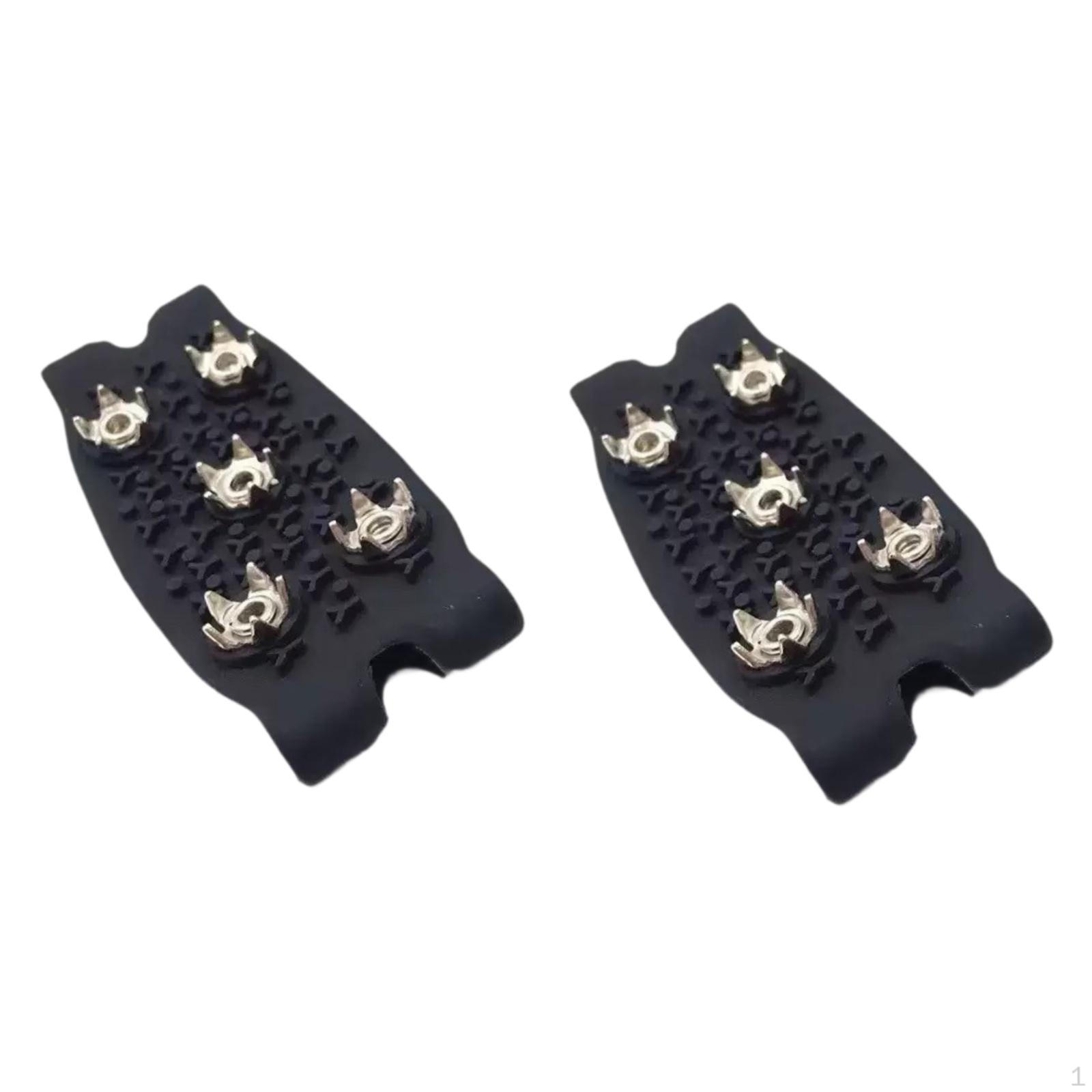 

Crampons Ice Cleats for Shoes and Boots Women Men Anti Slip with 5 Grips Winter чорний