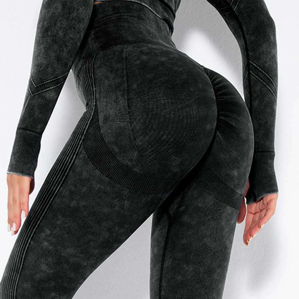 Women's Seamless Knitting High Waist Tight Fitting Hip Lift Motion Yoga Pants