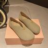 Fashion Original Sheep Suede Loafers Women Shoes Round Toe Flats Luxury Soft Soles Elegant Slip on 2024 New Genuine Leather Shoes