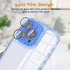 For iPhone 16 Pro Case Clear Colorful Frame Drop-Proof TPU + PC Phone Back Cover with Lens Film