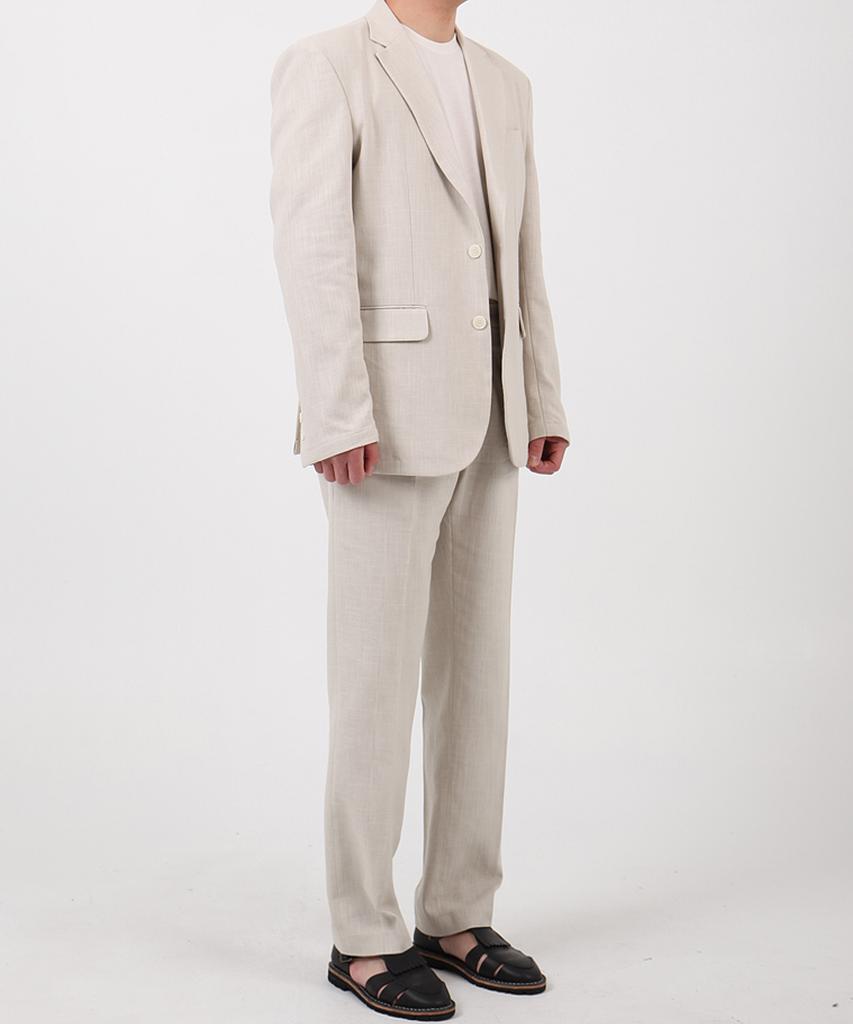 PALETOT Half-Banding Linen Trousers_Beige