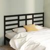 VidaXL Headboard Black 206x4x104 Cm Solid Pine Wood 818164