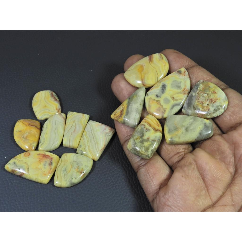 300Cts.Natural Australian Crazy Lace Agate Fancy Cabochon Gemstone 13Pcs Lot C-1188