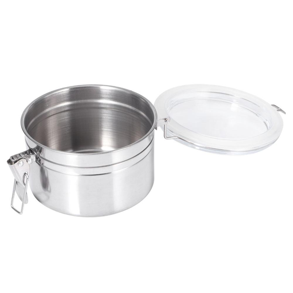 Stainless Steel Airtight Coffee Container 750ml/950ml/1150ml/1500ml Locking Clamp Bean Storage Jar Food Storage Tin