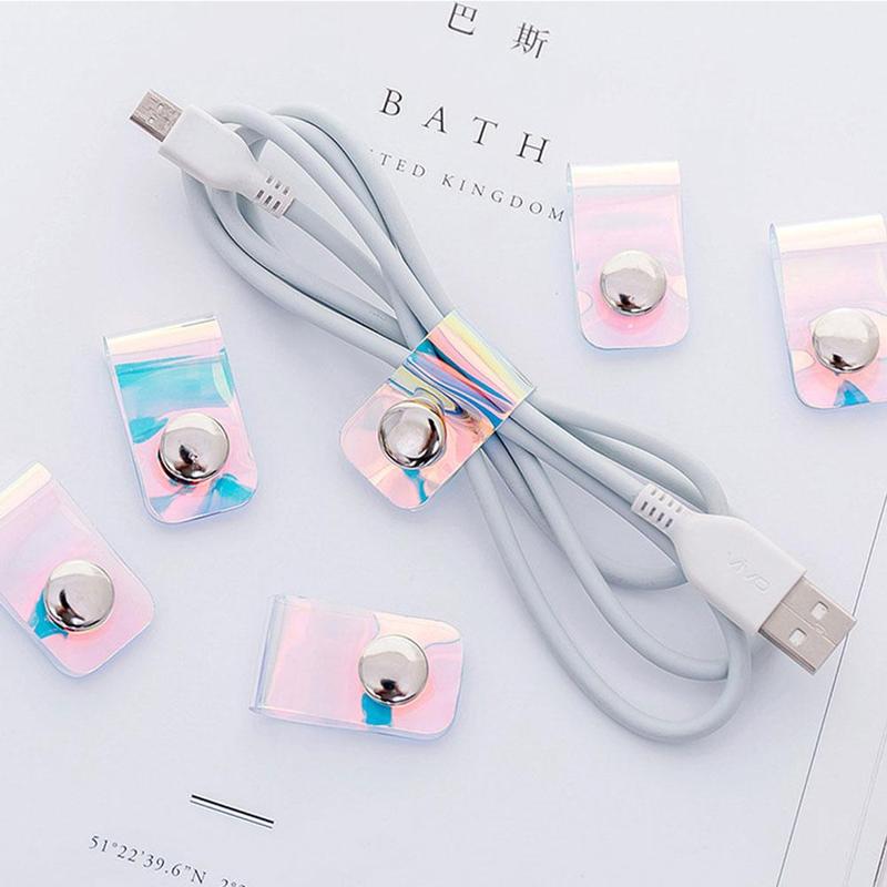 Desk Storage Stationery Holder Cable Winder Button Snap Clip Line v Buckle W3E7 Desk Storage Stationery Holder Cable Winder Button Snap Clip Line v Buckle W3E7