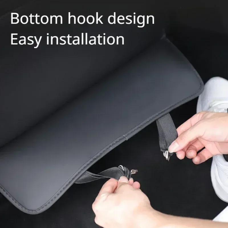 Seat Backrest Anti Kick Pad for Tesla Model 3+ Microfiber Leather Half Cover Seat Protective Cover Model3 Modely Car Accessories