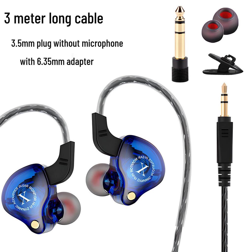 Electric Instrument Practice Headphones: Wired In-Ear for Guitar, Bass, Piano, Organ, Drum Monitors