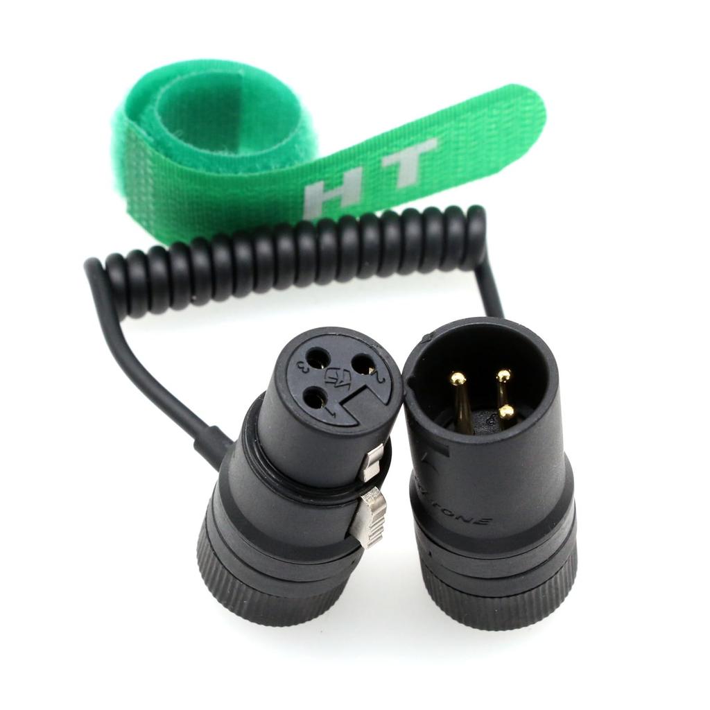 HangTon Right Angle XLR 3-Pin Male to Female Audio Cable for Sony FX3, FX9, Canon Cameras, Microphones, Recorders, Mixers, Sound Devices, Zoom,
