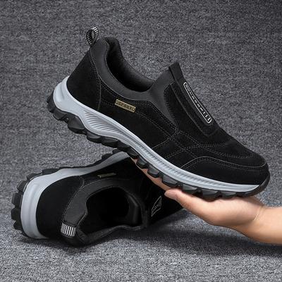 Outdoor Hiking Shoes Men Sneakers Slip On Casual Men Shoes Breathable Suede Leather Shoe Anti-skid Walking Shoes Footwear