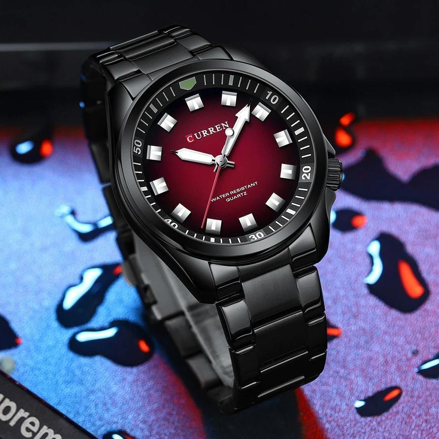 CURREN Watches Men Waterproof Luxury Big Face Mens Watch Stainless Steel Quartz Analog Dress Watches for Men Luminous Reloj Para Hombres