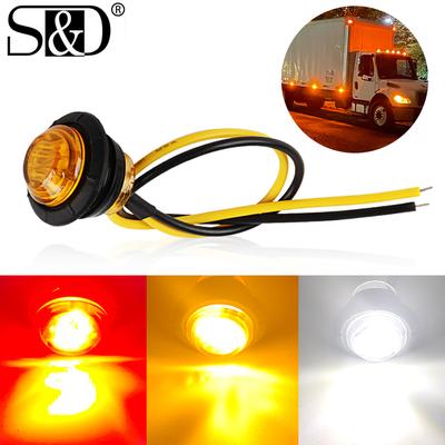 1Pc Indicatori LED 12V 24V Rotondo Rimorchio Indicatore Laterale Per Camion Luce di Ingombro Camion Segnale di Girata Della Lampada luce Giallo Bianco Rosso Blu Verde