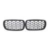 Compatible Black Kidney Grille for BMW X5/X6 F15/F16 (2014-2017).
