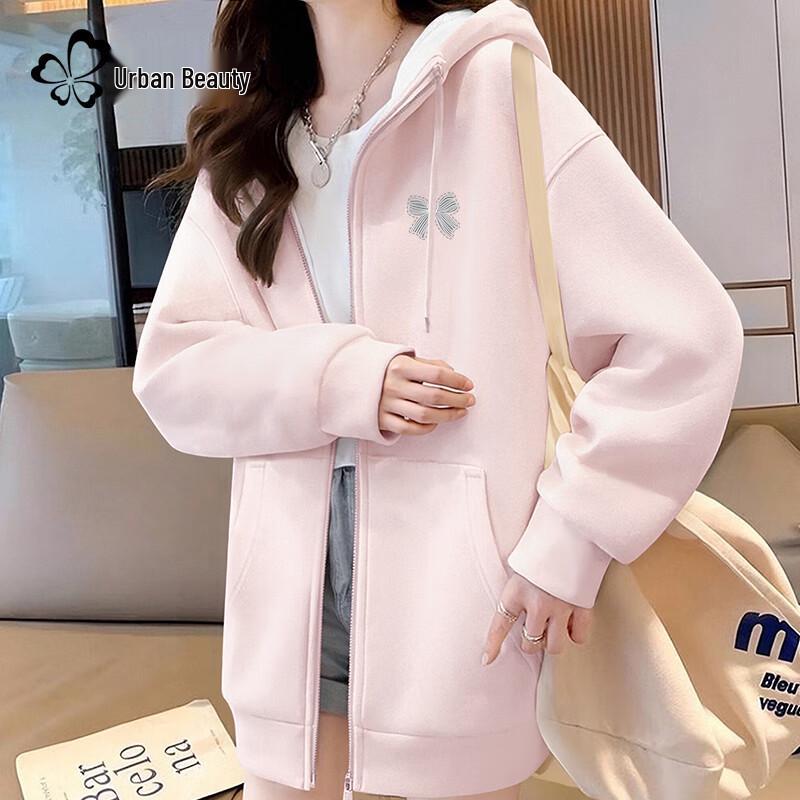 Urban Lady Women's Fleece-Lined Hooded Zip-Up Sweatshirt