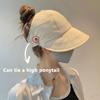 Foldable Wide Brim Ponytail Sun Hat Drawstring Adjustable Cap Summer Quick-Dry Visor Fisherman Capfor Women Beach Hat