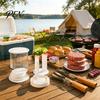 Round Meat Press for Barbecue Hamburger Patty Maker, Non-stick with Storage Container And Separator Sheets Burger Kitchen Gadget Beef Patties