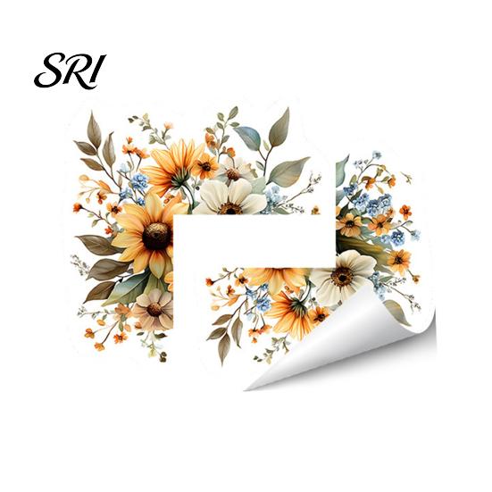 Easy Install Switch Decal Flower Lamp Sticker Removable Self-Adhesive Floral Wall Peel And Versatile Stick Decorative Socket Surround Decals