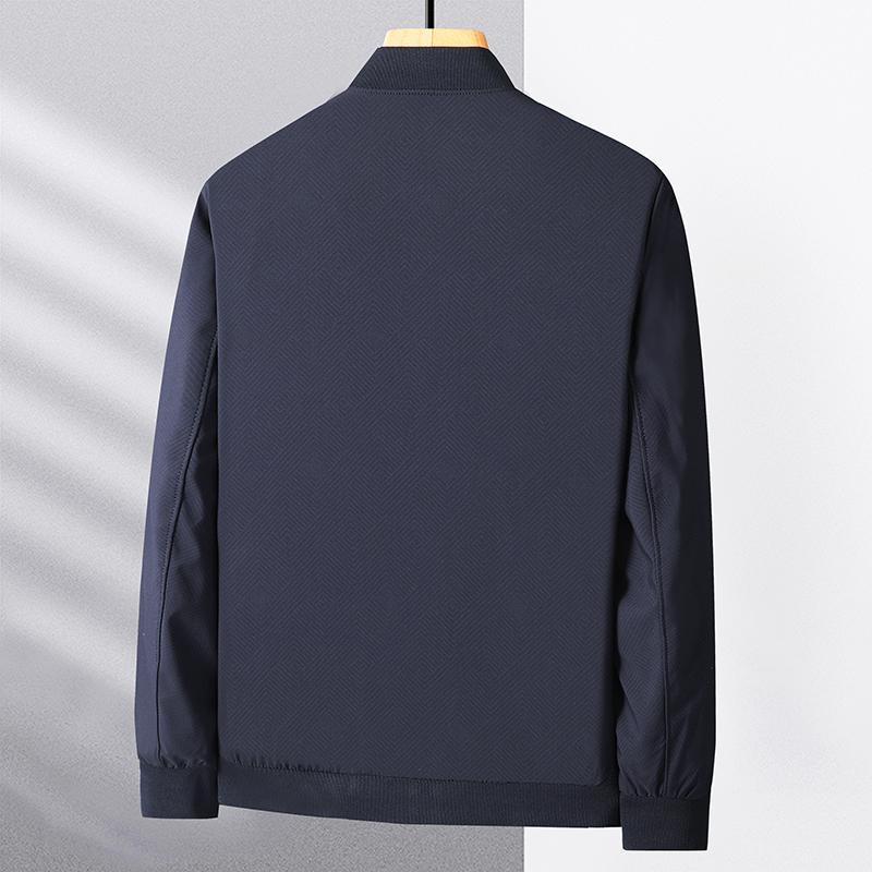 Cozy Up Mens Casual Jacquard Bomber Jackets Block Lightweight Varsity Jacket Fashion Zipper Coat with Pockets