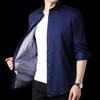 Hengyuanxiang Men's Warm Business Casual Long-Sleeve Shirt