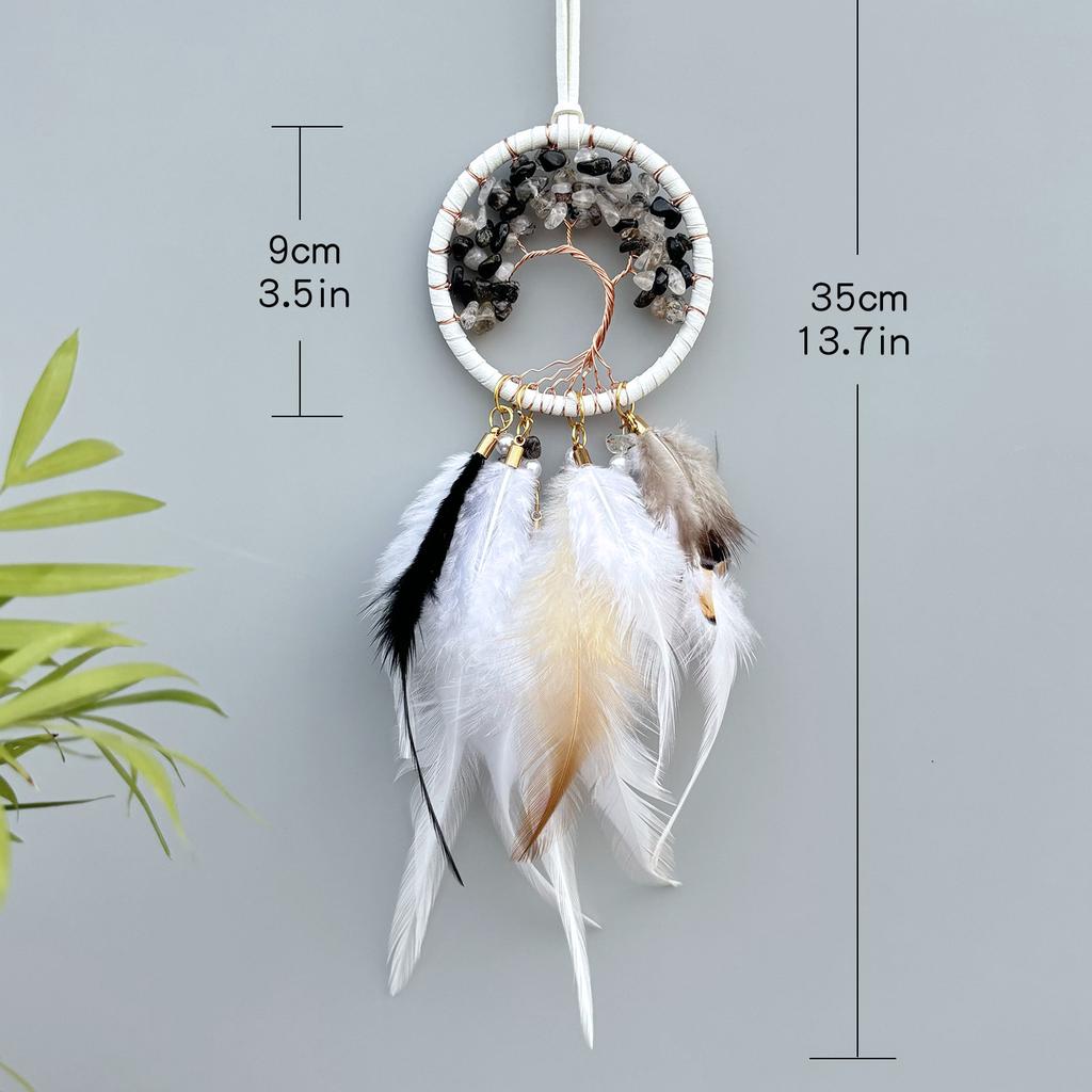 Home Decoration Crystal Stone Car Hanging Tree of Life Car Pendant Crafts Car Interior Decoration