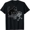 Abolish ICE Funny Black Cat Pushing Ice Cat Meme Men Women Unisex T-Shirt