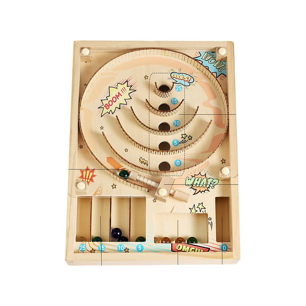 Wooden Pinball 3D Maze Children's Concentration Training Parent-child Interactive Desktop Educational Toy