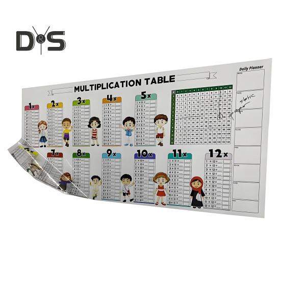 

Таблица умножения цветов для сухого стирания для детей и студентов, образовательная многоразовая таблица умножения, математическая доска, стены классов, двери, украшение для классной доски 1pc
