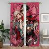 Hanako Kun Partition Kitchen Curtains for Camera Window Curtain for Room 2 Panel Home Interior Curtains Shades Living Blackout